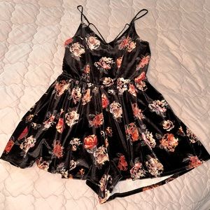 Rose Velvet Romper